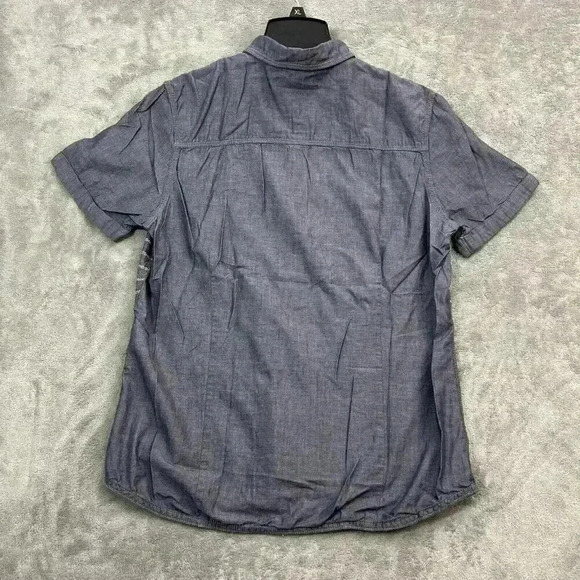 Jeremiah Clothing Shirt Mens Size Medium Blue Button Up Workwear Cotton Pocket - Picture 9 of 9